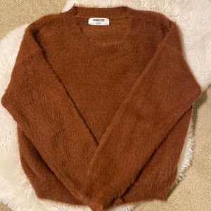 Double Zero Spicy Small Fall Soft fuzzy teddy bear cinnamon sweater